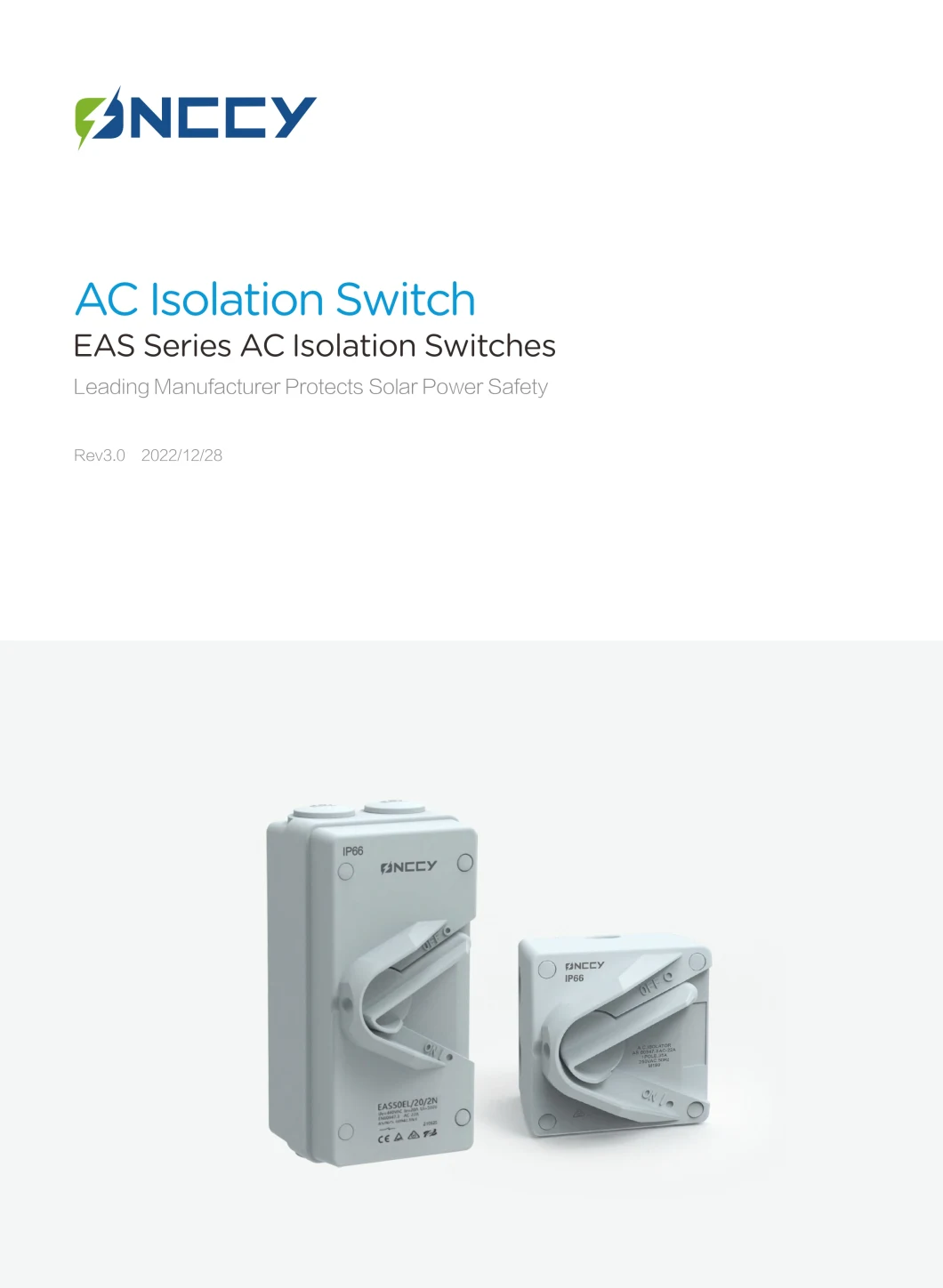EAS50 Series of Protected Isolating Switch Isolator Switch IP66 32A